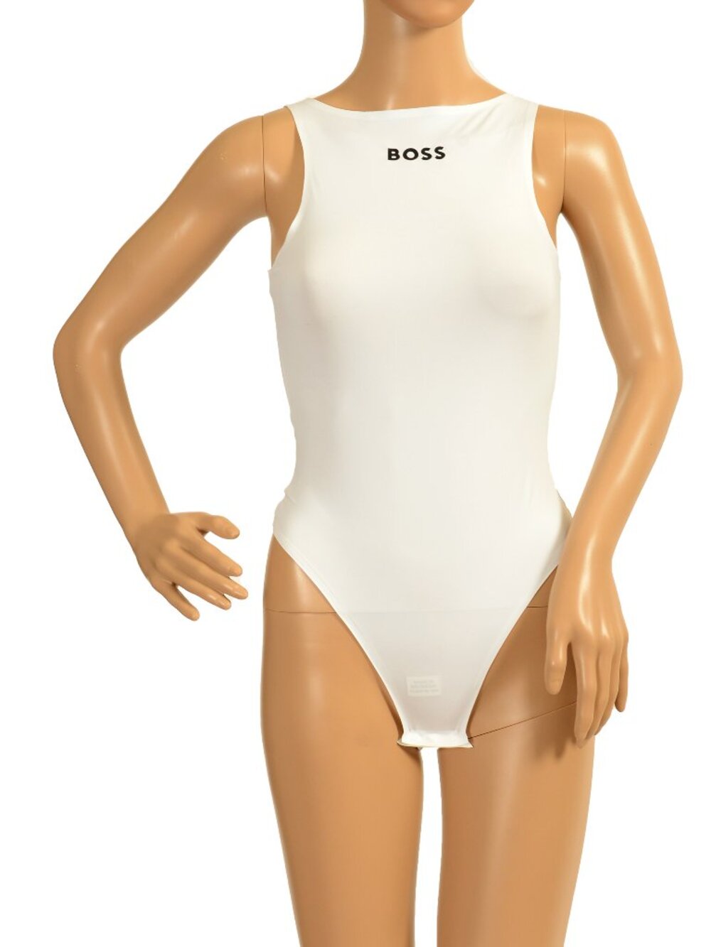 Hugo Boss Women's "Bodysuit STMT" White Stretch Bodysuit Underwear US S IT 40